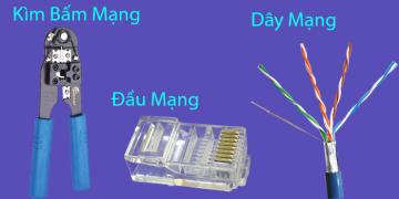 Cách bấm dây cáp mạng dùng kìm bấm mạng