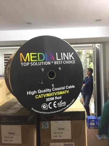 Cáp Đồng Trục Media Link RG6 hợp kim 20% 