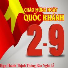 Thông Báo Nghĩ Lễ Quốc Khánh 2/9