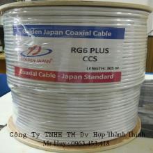 Cáp camera RG6 Plus-CCS GOLDEN JAPAN  (màu trắng)