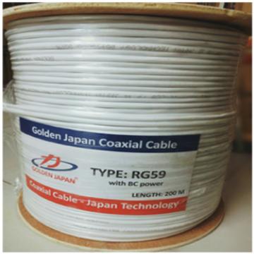 Cáp camera RG59+2C-BC GOLDEN JAPAN ( màu trắng)