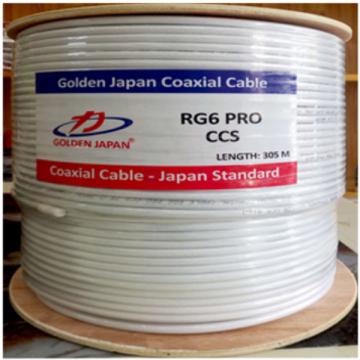 Cáp camera RG6 Pro-CCS GOLDEN JAPAN  (màu trắng)