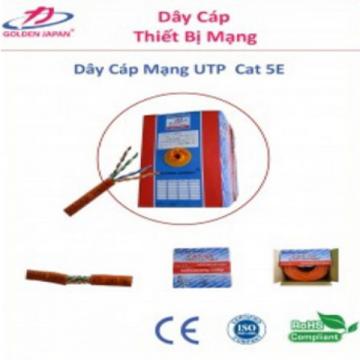 CÁP MẠNG GOLDEN JAPAN 4 PAIR UTP CAT 5E  BC( Màu xám trắng)