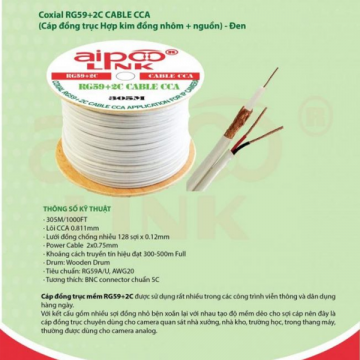 Cáp đồng trục AiPoo Link Coxial RG59 CABLE CCA - 305M