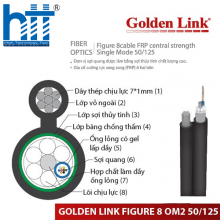 Cáp quang treo hình số 8 Golden Link đa mốt OM2 (50/125), 8 lõi